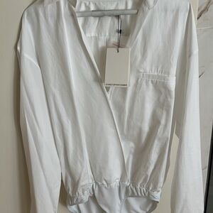 Christopher Esber White Long Sleeve bodysuit